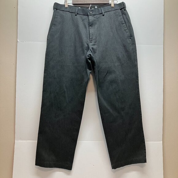 Haggar Mens Classic Fit Dark Gray‎ Flat Front Straight Leg Dress Pants 36x29 - Picture 1 of 5